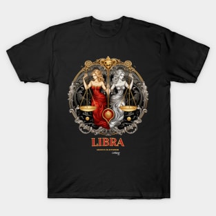 Dark Zodiac Libra: The Scales of Justice T-Shirt